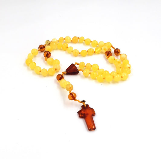 Catholic rosary from Baltic amber (1; 3 units )