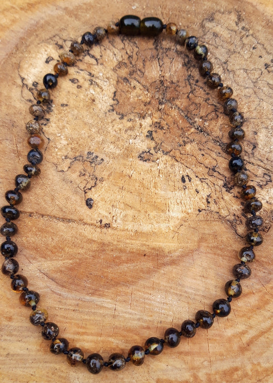 Baltic amber necklace for children