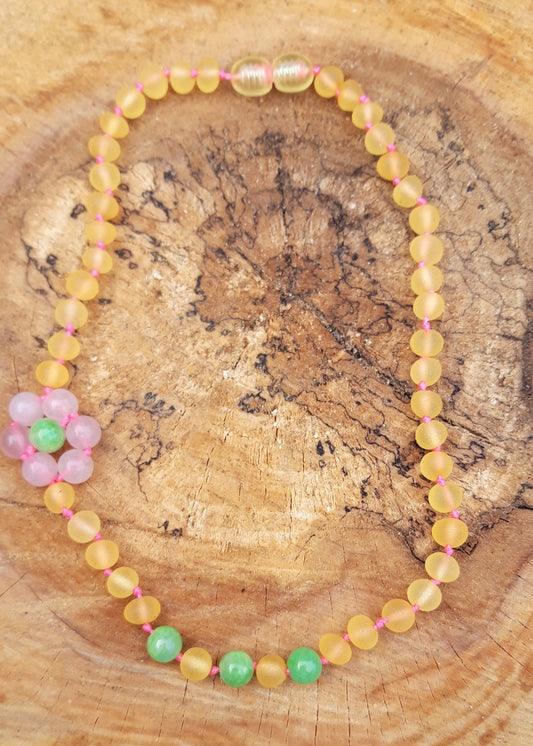Baltic amber necklace for children
