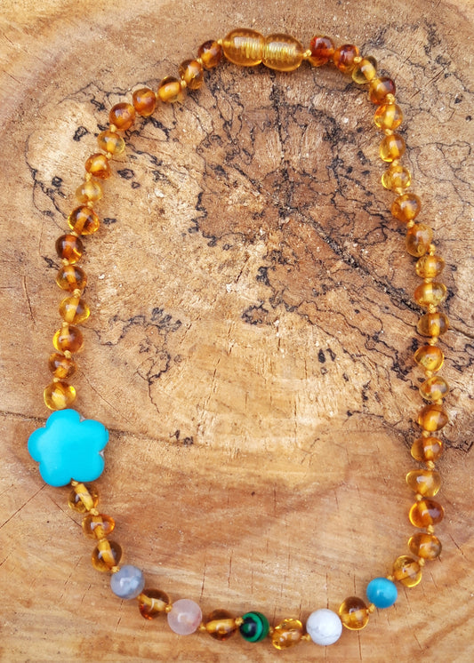 Baltic amber necklace for children