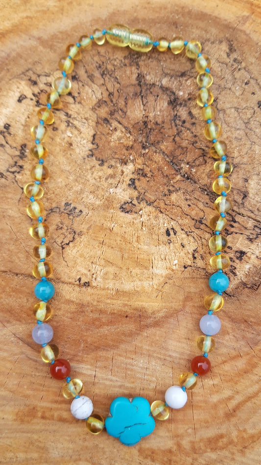 Baltic amber necklace for children