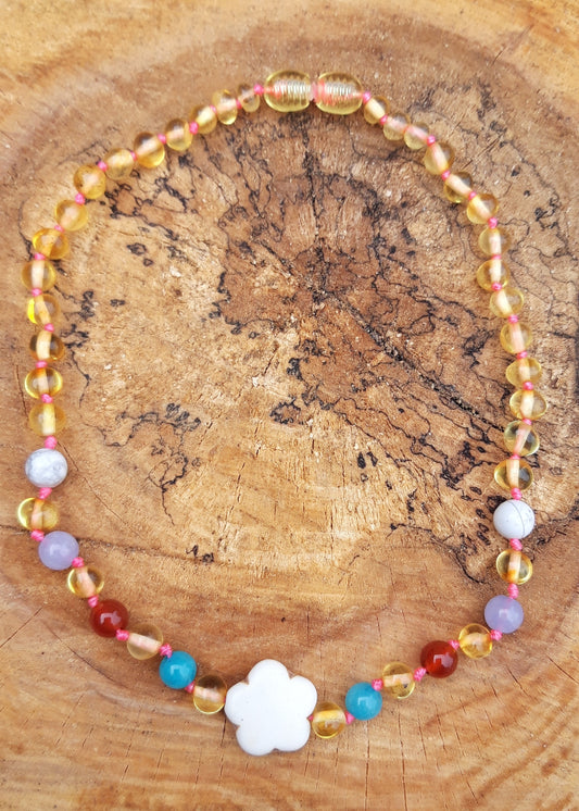 Baltic amber necklace for children