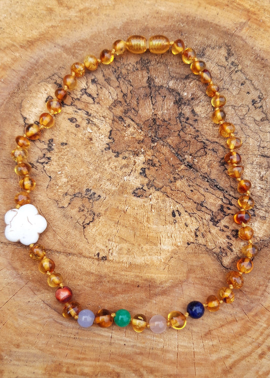Baltic amber necklace for children