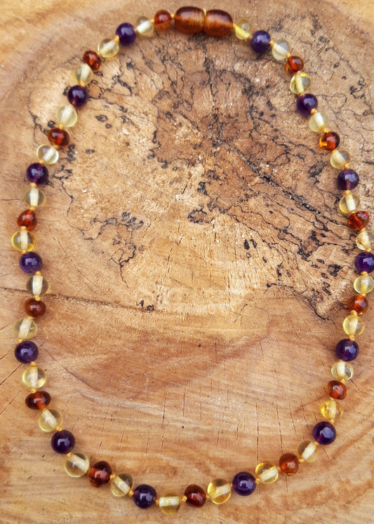 Baltic amber necklace for children