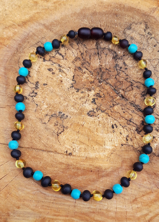 Baltic amber necklace for children