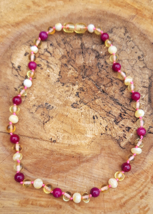 Baltic amber necklace for children