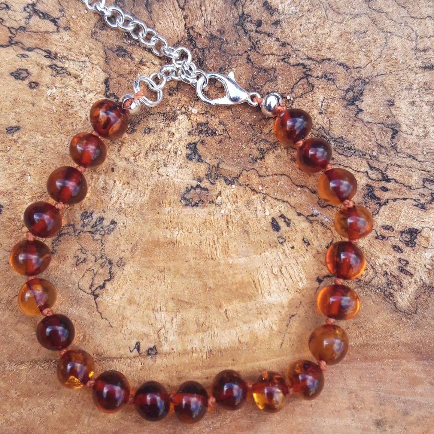Baltic amber bracelet/anklet for adult