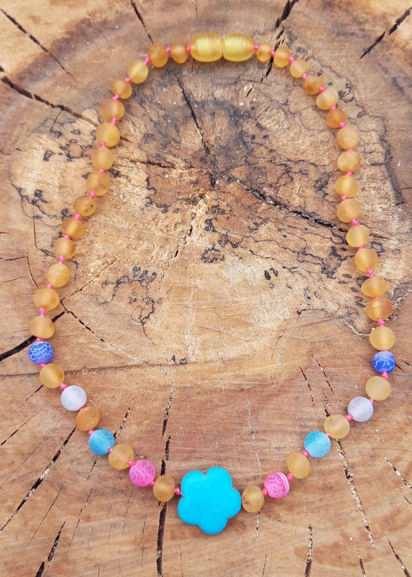 Baltic amber necklace for children