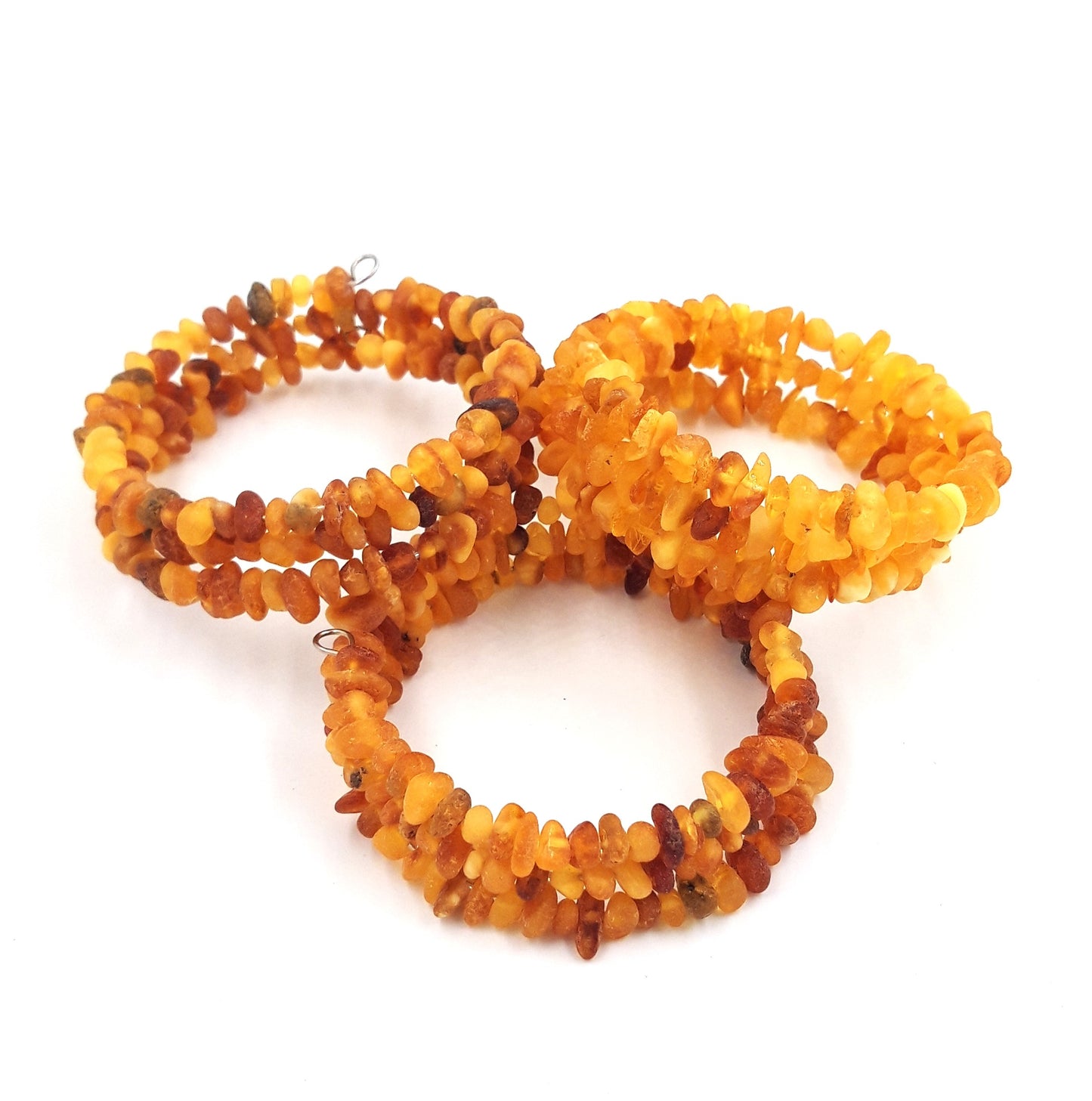 Baltic amber bracelet for adults ( 3 units )