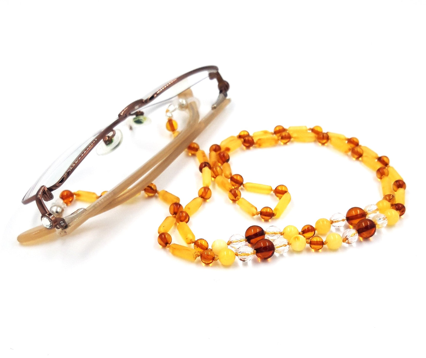 Natural Baltic amber glasses holder