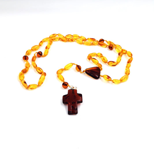 Catholic rosary from Baltic amber