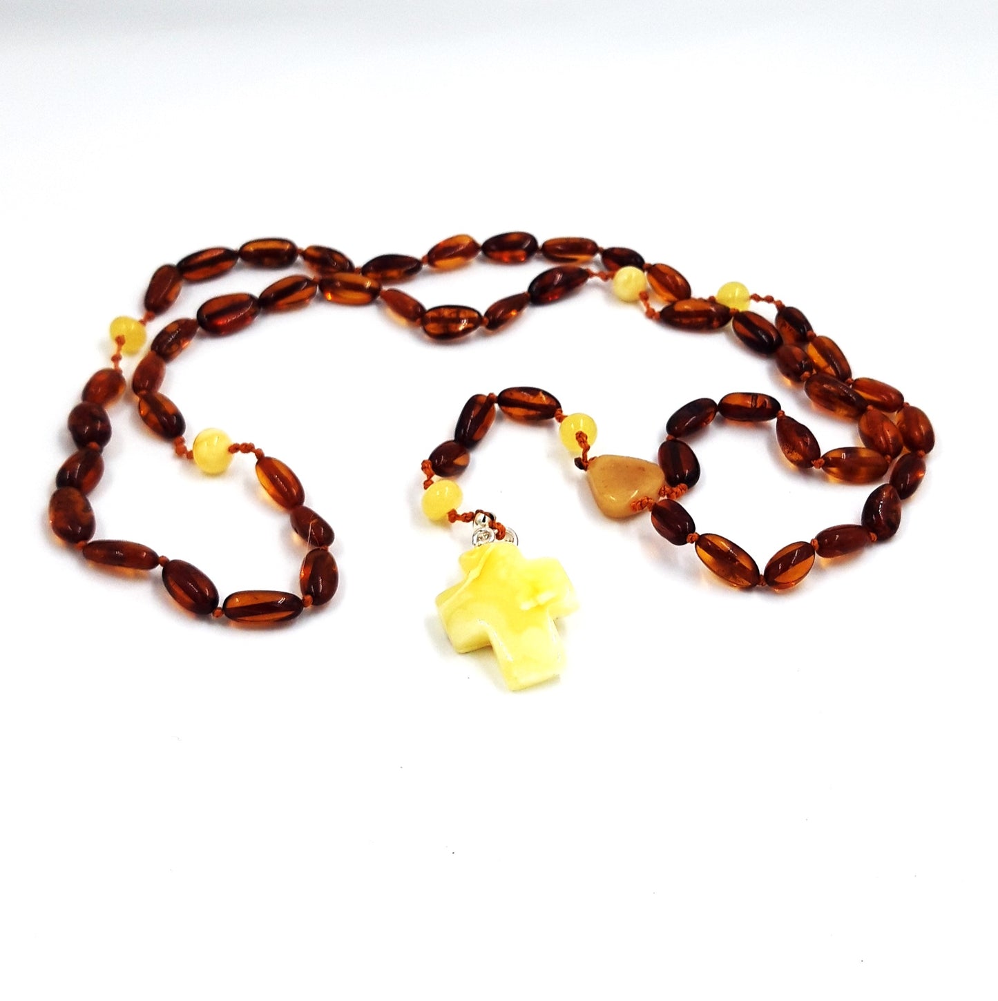Catholic rosary from Baltic amber (1; 3; 5 units )