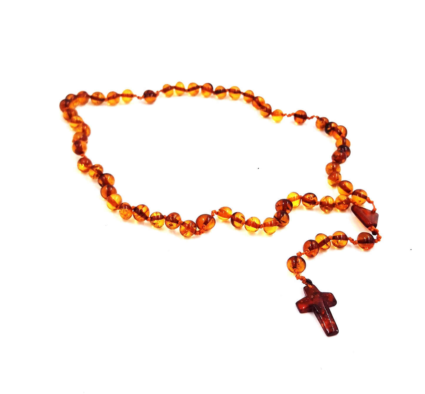 Catholic rosary from Baltic amber ( 1; 3 units )