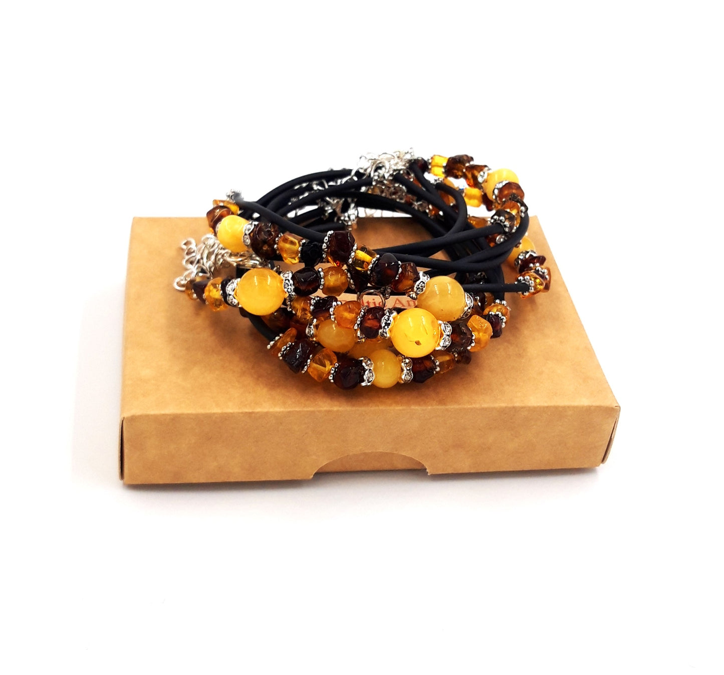 Baltic amber bracelet for adults 1,10,50 and 100units