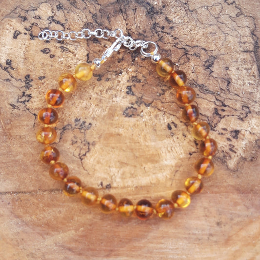 Baltic amber bracelet/anklet for adult