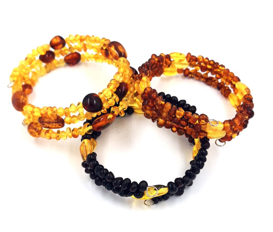 Baltic amber bracelet for adult( 3 units )