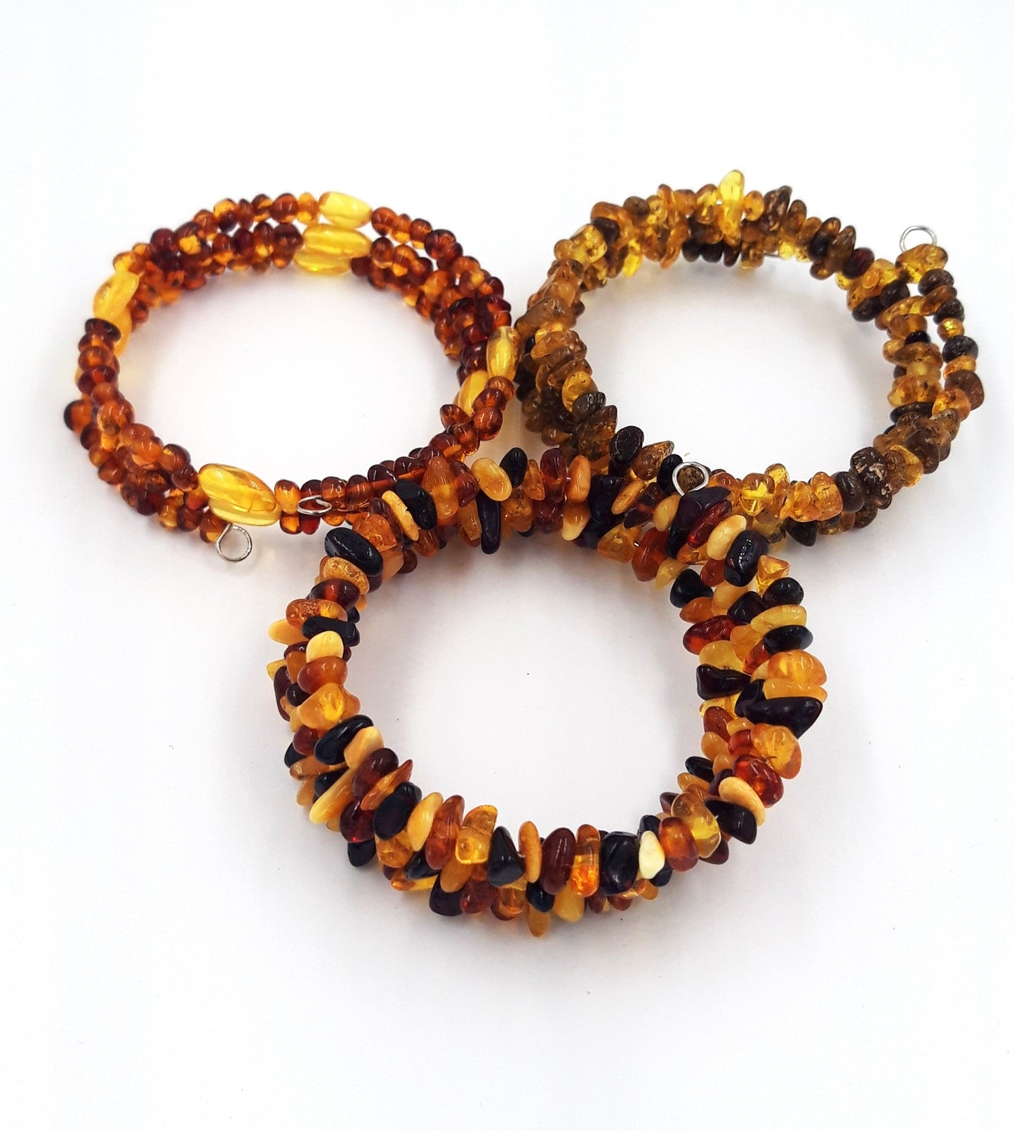 Baltic amber bracelet for adults ( 3 units )