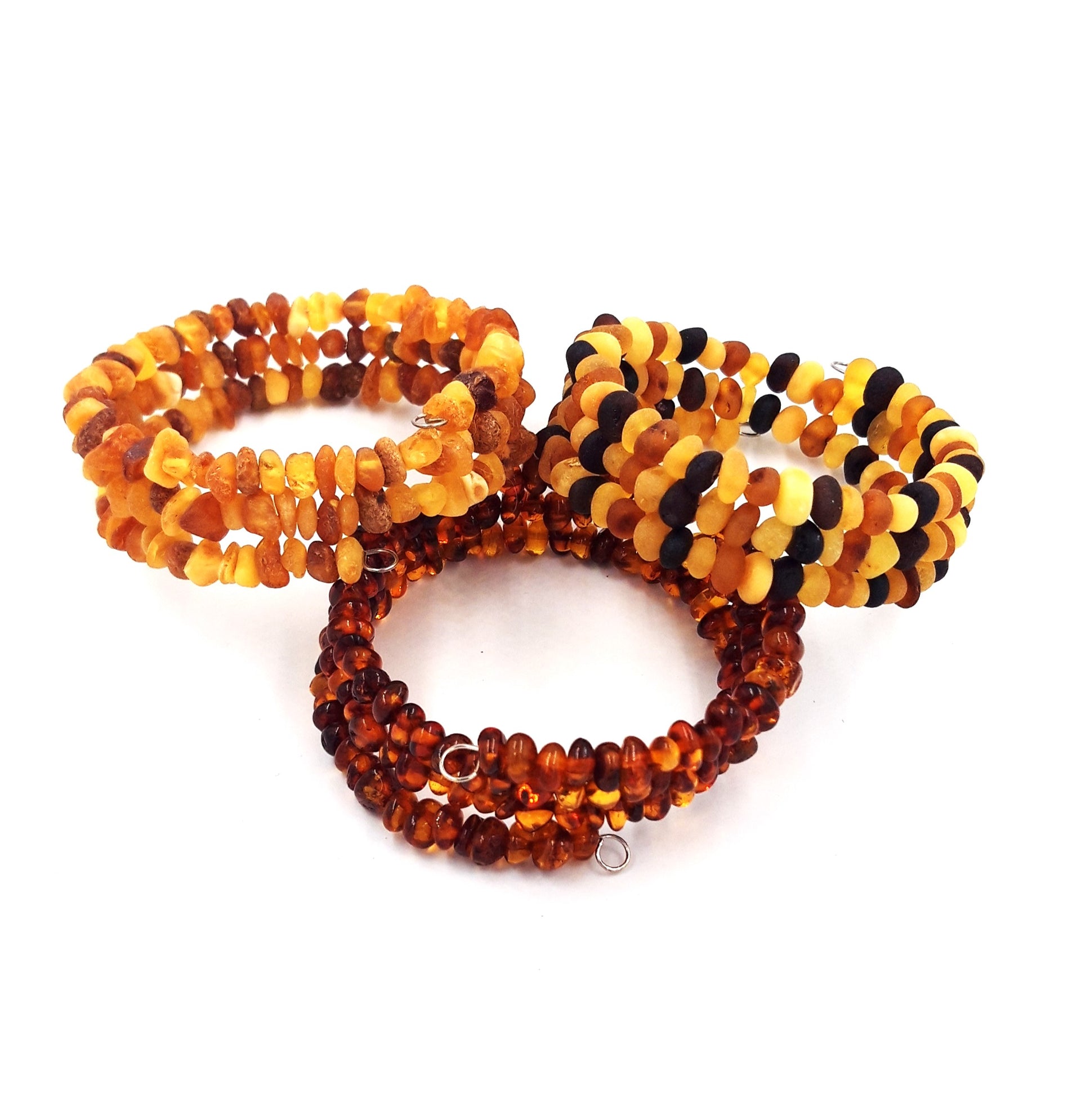 Baltic amber bracelet for adults (3 units)