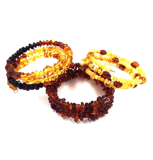 Baltic amber bracelet for adults (3 units)